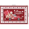 thumbnail image 3 of Happy Valentine''s Day Placemats Set of 4 12x18 Inch Romantic Truck with Bear Balloons Love Heart Table Place Mats Table Decoration for Anniversary Wedding Indoor Outdoor Party Kitchen Dining Table, 3 of 5