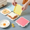 thumbnail image 3 of Sandwich Bread Fresh Storage Box For Office Students Silicone Portable Lunch Box For Heating And Sealing, 3 of 6