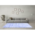 thumbnail image 3 of Ahgly Company Machine Washable Indoor Square Abstract Blue Contemporary Area Rugs, 3' Square, 3 of 4