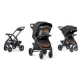 thumbnail image 2 of Chicco Bravo Primo Trio Travel System, cochecito de plegado rápido con Chicco KeyFit 35 Zip, asiento para automóvil infantil de uso extendido y cochecito combinado | Primavera/Negro, 2 of 5