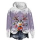 thumbnail image 1 of WILLBEST Sudadera Deportiva para Mujer, Estilo Casual, con Estampado Navideño de Ciervos con Cabeza Grande y Copos de Nieve, Cuello Redondo, Manga Larga y Capucha Ligera Chica​​, 1 of 4