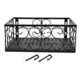 thumbnail image 2 of Balcony Flower Pot Stand Rack Patio Railing Shelf, Thickened Iron Flower Pot Holder Hanging Shelf Basket With Hooks For Outdoor Garden Balcony Fence Patio, Window Decorative, 2 of 8
