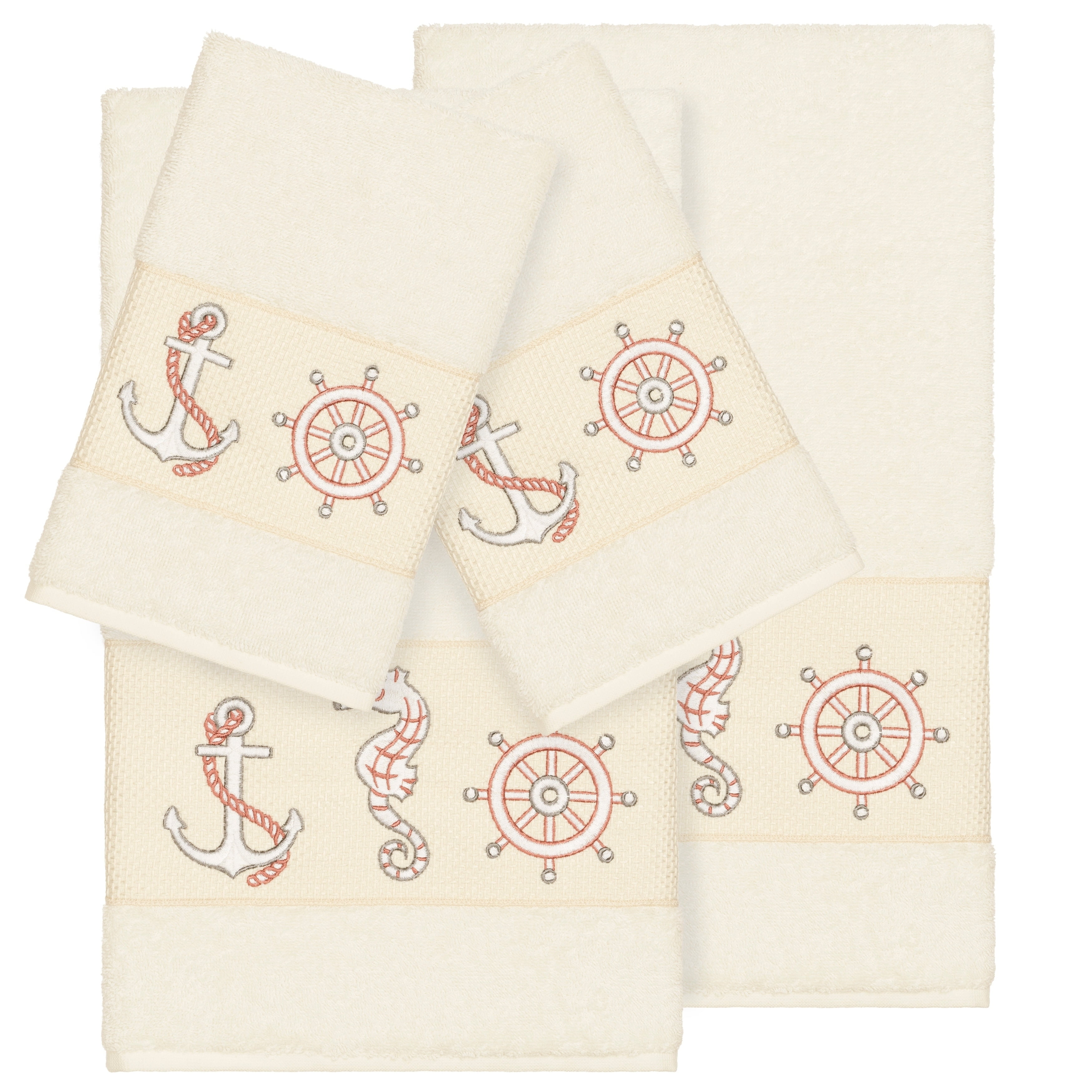 Bayside Shells Embroidered Bath Towel Set