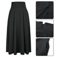 thumbnail image 6 of hhchenyulemon High Waist Pleated Long Skirts Women Lightweight Vintage Flared Skirt Swing Pocket Dress, 6 of 6