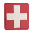 thumbnail image 1 of destyer Self-adhesive Arm Badge Unisex Clothes Shirt Sleeve Adhesive PVC 3D Rescue Arm Patch, Red Base, 1 of 7