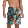 thumbnail image 2 of Naloa Exotic Birds Forest Men's Short Pajama Pants, Pj Shorts, Lounge Comfort Shorts-X-Large, 2 of 6
