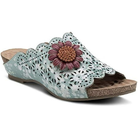 

Spring Step L Artiste Women s Margene Slide Sandal Green Multi EU 38 / US 7.5-8