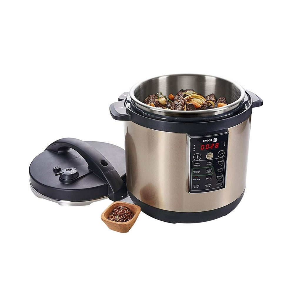 Fagor LUX MultiCooker 8Quart Electric Pressure, Slow and Rice Cooker