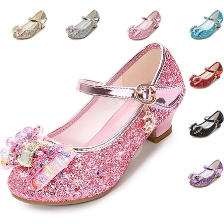 

YAZI Girls Dress Shoes Wedding Party Heel Mary Jane Princess Flower Shoes (Toddler/Little Kid/Big Kid)