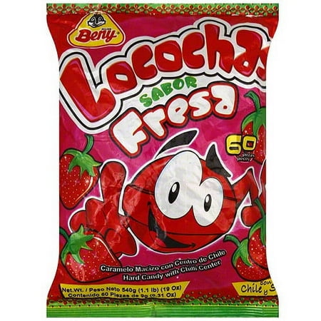 Dulces Beny Fresa Locochas Candy, 9 oz (Pack of 24)