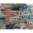 thumbnail image 5 of oneOone Georgette Viscose Dark Peach Fabric Ocean Lighthouse Craft Projects Decor Fabric Printed By The Yard 42 Inch Wide, 5 of 6