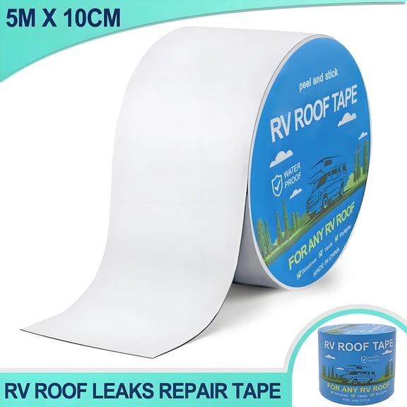 AUTOXBERT 4"x16' Butyl Sealant Tape RV Roof Leak Repair Tape Waterproof for Roof Repair/Window Sealing/Boat/Camper