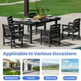 thumbnail image 4 of JUSTLET 6 PC Outdoor Patio Furniture Set, Patio Dining Sets, 5 Chairs and 1 Table, Black, 4 of 10