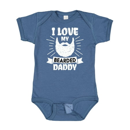 

Inktastic I Love My Bearded Daddy for Fathers Day with Grunge Gift Baby Boy Bodysuit