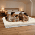 thumbnail image 2 of Baby Play Mat for Floor, Playpen for Babies and Toddlers, Soft Coral Velvet, Non-Slip Bottom Helps Cushion for Tummy Time, 50×50, Apricot, 2 of 9
