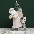 thumbnail image 2 of Decoraciones de Papá Noel Estatuilla de Papá Noel Decoración navideña de resina Figura coleccionable para chimenea Interior Exterior Granja, 2 of 8
