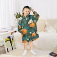 thumbnail image 6 of FORMRS Wearable Blanket Hoodie with Sleeves for Kids Cozy Flannel Sweatshirt, Orange Leaves, 6 of 7