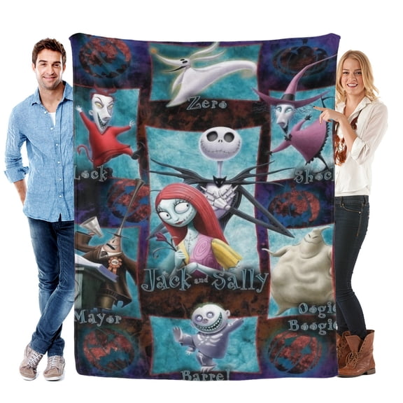 Throw Blanket for The Nightmare Before Christmas Bed Couch Soft Warm Flannel Blanket for Kids Girls Boys Gifts Home Decor 30x40 Inch