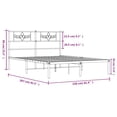 thumbnail image 3 of vidaXL 12" Black Queen Metal Bed Frame with Headboard No Mattress, 3 of 10