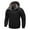 Black, variant on Lovskoo Men's Fleece Lined Winter Coat Quilted Puffer Jackets Solid Color Thick Windproof Pocket Zipper Hooded Outdoor Jacket Black