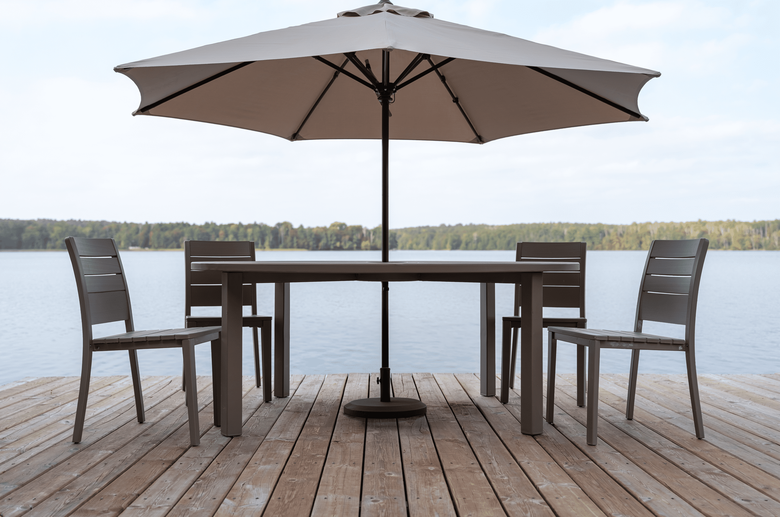 US Weight 22 lb. Weighted Umbrella Base - UV-Resistant Patio Umbrella Stand for Outdoor Tables - Fits 1.3” to 1.75” Poles - Durable Weather Resistant - Sleek Black Finish