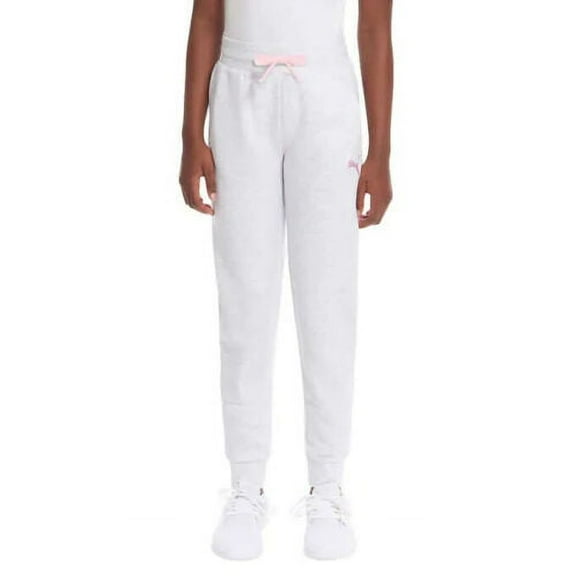 PUMA Youth Girl's Fleece Lined Jogger Pant (US, Alpha, Medium, Regular, White)