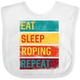 thumbnail image 3 of Inktastic Calf Roping Rodeo Eat Sleep Roping Repeat Boys or Girls Baby Bib, 3 of 4