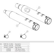 Vance & Hines Torquer 450 Chrome Slip-On Mufflers (16674)