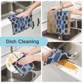 thumbnail image 2 of Yayeee 6 Pack Kitchen Dishcloths for Washing Dishes Soft Absorbent Microfiber Towels, Blue Hexagon Pattern, 2 of 9