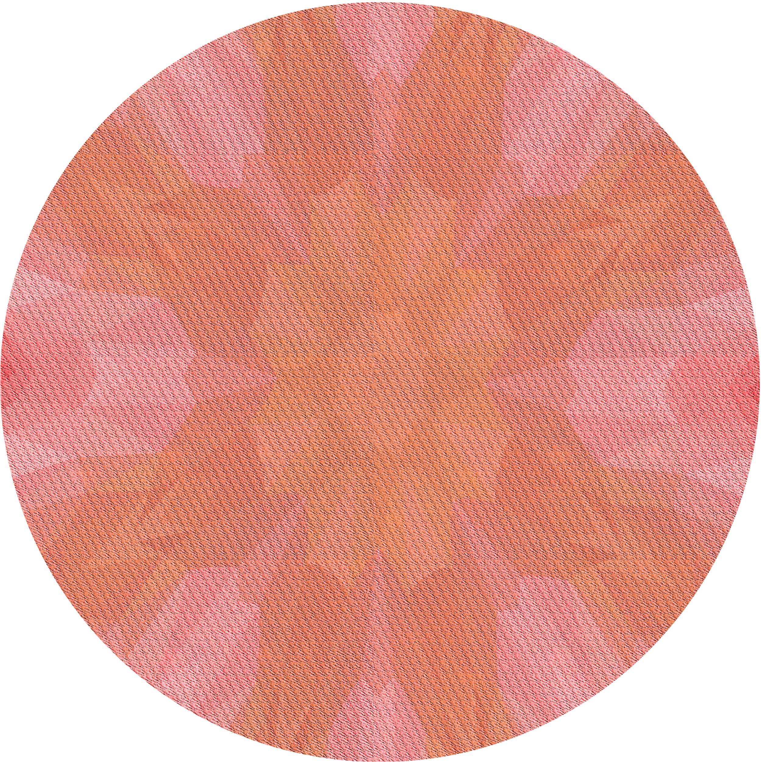Ahgly Company Machine Washable Indoor Round Transitional Bright Orange ...