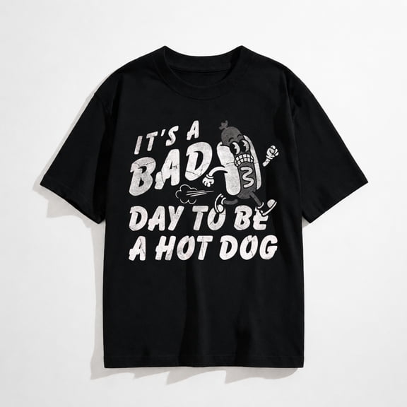 Mens Funny T Shirts Its A Bad Day to Be A Hotdog Sarcastic Fourth of July Graphic Novelty Tee for Men
