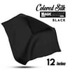 Magic Makers 12 Inch Professional Grade Magician's Silk - Black