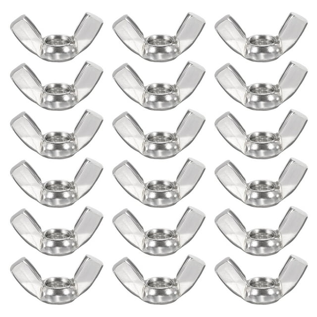 Écrous à Ailes, 20 Pcs M8 x 1.25 en Acier Inoxydable Attaches Papillon pour Ailes Filetage Métrique pour Réparation Installation Meubles Maison Bateau, Argent