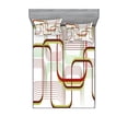 thumbnail image 2 of Modern Bedding Set with Sheet & Covers, Geometric Contemporary Wavy Lines with Abstract Shapes Designs Art Image, Printed Bedroom Decor 2 Shams, 4 Sizes, Khaki Burgundy White, by Ambesonne, 2 of 3