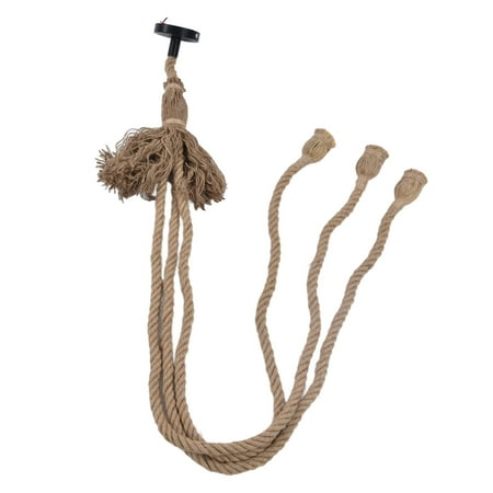 

Hemp Light Cord Pendant Light Rope 1.5m Vintage Eco Friendly Electric With 3 E27 Bulb Base For Living Room