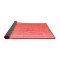 thumbnail image 2 of Ahgly Company Indoor Round Abstract Red Modern Area Rugs, 5' Round, 2 of 4