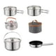 thumbnail image 4 of Kit de utensilios de cocina para acampar, ollas para exteriores, juego de cocina para picnic, fogata y cena con hervidor, 4 of 9