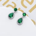 thumbnail image 2 of Aretes Gota Esmeralda Y Swarovski Vintage Oro Blanco 14k Lam blanco Unitalla, 2 of 2