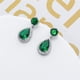 thumbnail image 2 of Aretes Gota Esmeralda Y Swarovski Vintage Oro Blanco 14k Lam blanco Unitalla, 2 of 2