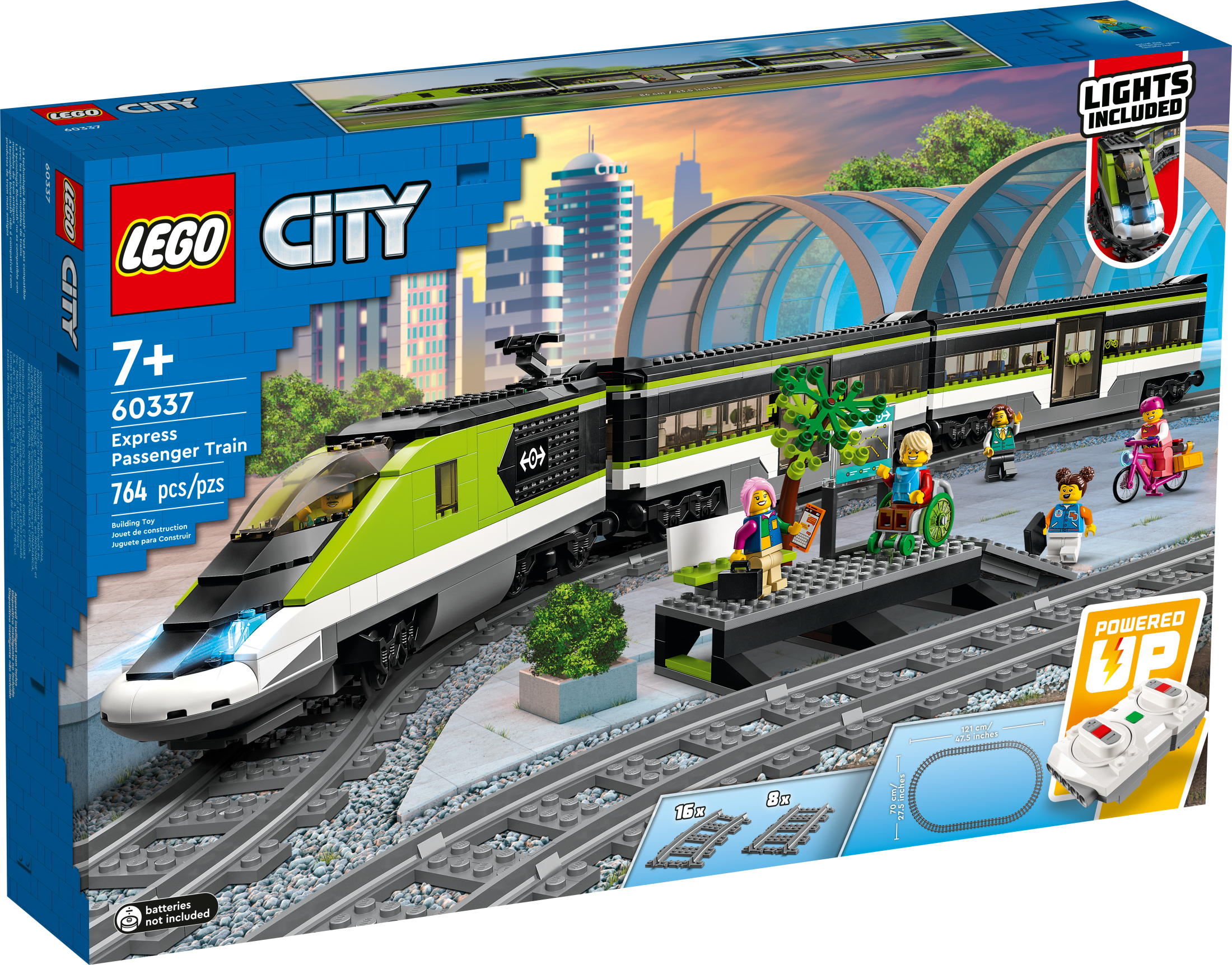 ゆゆ LEGO City Express Passenger Train Set, 60337, Motor Bullet