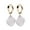 515 White, variant on Grandest Birch 2Pairs Women Geometric Square Drop Stud Earrings Party Jewelry Gift Alloy White