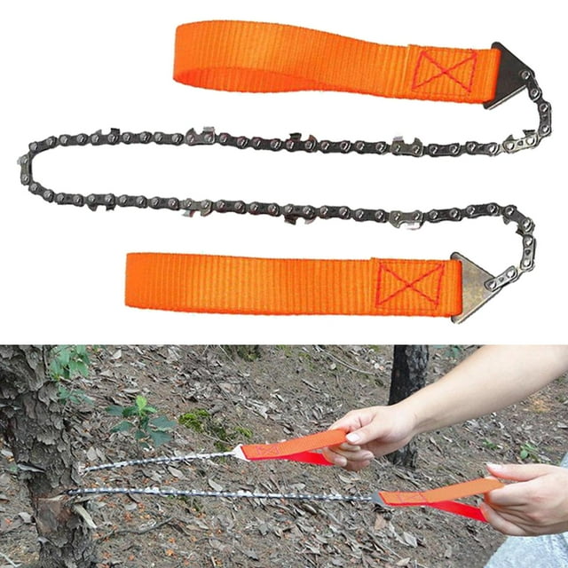 de alambre de mano para bolsa de supervivencia portátil - con bolsillos de material acero para acampar, supervivencia libre, corte de