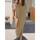 thumbnail image 2 of ZANZEA Lapel Neck Half Sleeve Button Dress Oversized Women Elegant Vestido Female Fashion Causal Elegant Sundress Long Robe 20235XL Gao Jinjia LED, 2 of 2