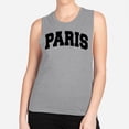 thumbnail image 2 of Paris College Style Women's Muscle Tank X-Small Heather Grey, 2 of 5