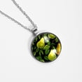 thumbnail image 4 of Pear Glass Circular Pendant Necklace - Elegant Round Charm Jewelry for Women, 4 of 5