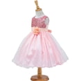thumbnail image 3 of Robe Princesse à Sequins Sans Manches Tutu Tulle Robes d'Anniversaire pour Filles, 3 of 7