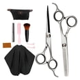 thumbnail image 4 of Set De Tijeras De Peluqueria shamjiam Tijeras De adelgazamiento negro, 4 of 9