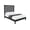 Black, variant on Taran Designs Gianna Floral Carved Solid Wood Queen Bed in Black