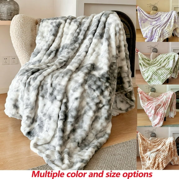 Dmlowu Throw Blanket, 28x39 inch Fluffier Soft Fleece Blanket, Comfortable Throw Blanket for Couch, Warm Fall Blanket Decorations for Home, Luxury Cooling Blanket