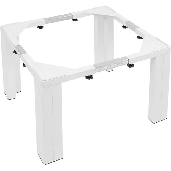 16" Height Washer and Dryer Pedestals, Adjustable 19.6-31 Inch Universal Washing Machine Stand Heavy Duty Stainless Steel Refrigerator Base, 1200lbs Load Capacity